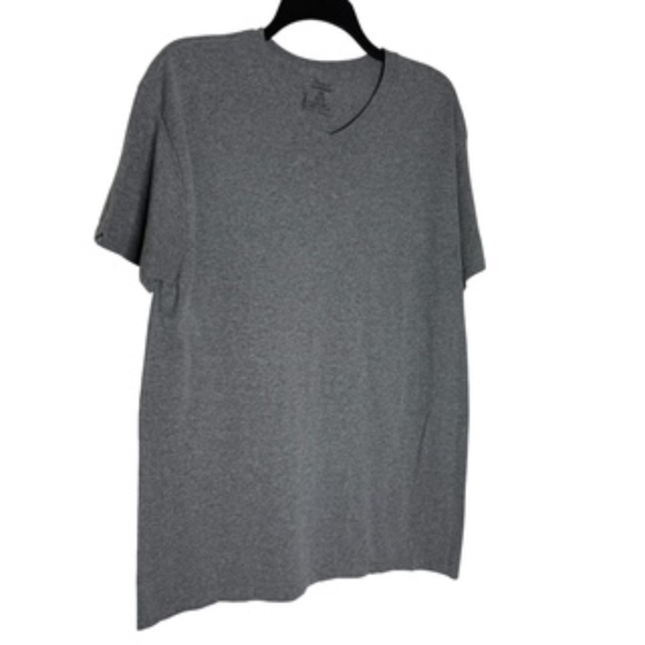 NWOT Hanes V-Neck Heather Gray Comfort Soft Short Sleeve Men's Tee-Shirt Size L - Picture 4 of 5